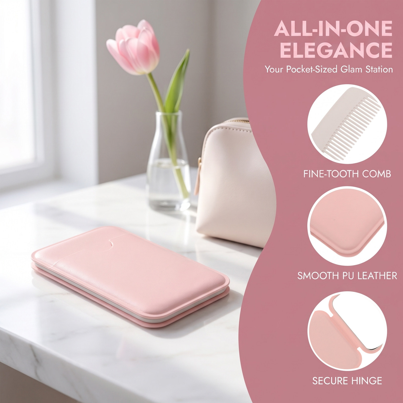 2 szt. składane lusterko i grz – Beauty Makeup Vanity Set recenzja i cena
